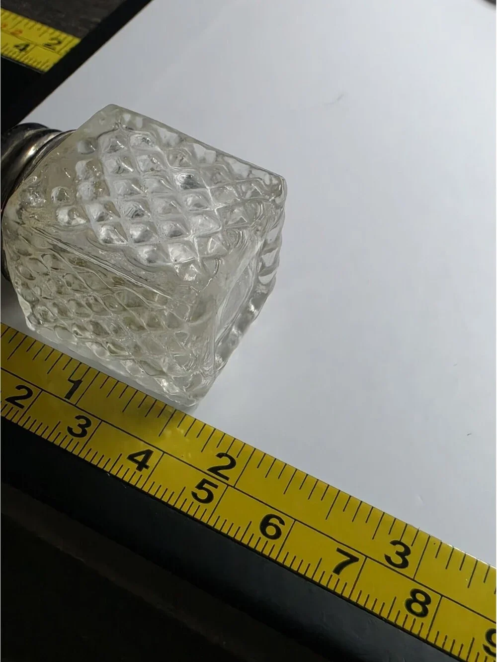 Vintage Mini Glass Salt & Pepper Shakers w/ Silver Plated Tray